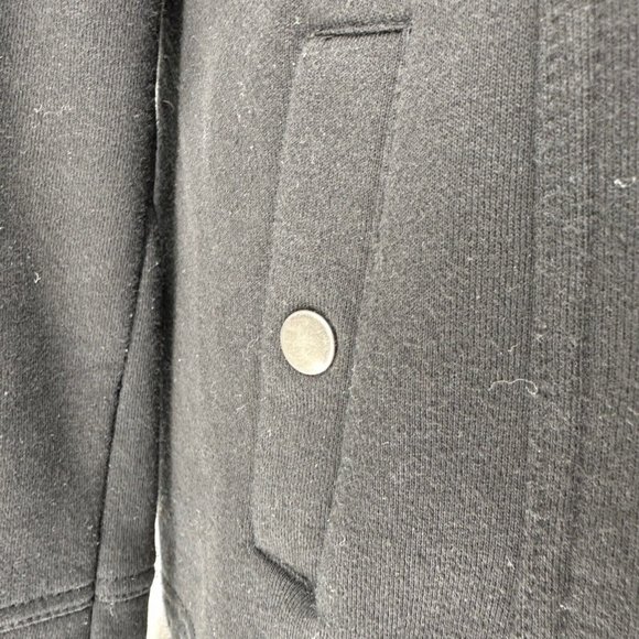 Sebby Hooded Peacoat Women's XL Black Long Sleeve Collar Button Closure Pockets - Picture 3 of 11